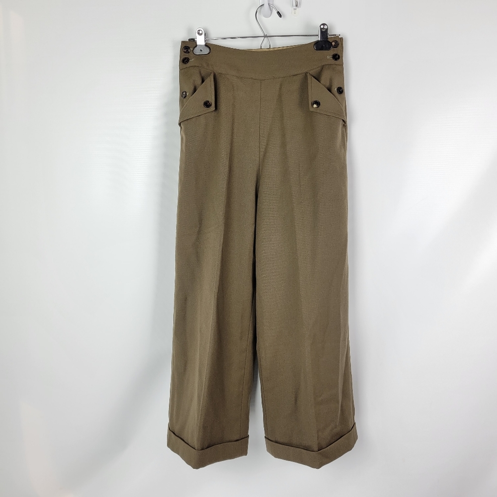 RALPH LAUREN Purple Label Collection Wide Leg Pants Sz 2 - Picture 5 of 15